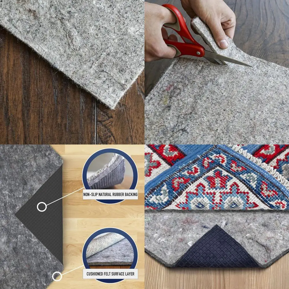 

12x18 Inch 1/4 Thick Premium Non-Slip Rug Pad for Hardwood Floors - Multiple Sizes Available