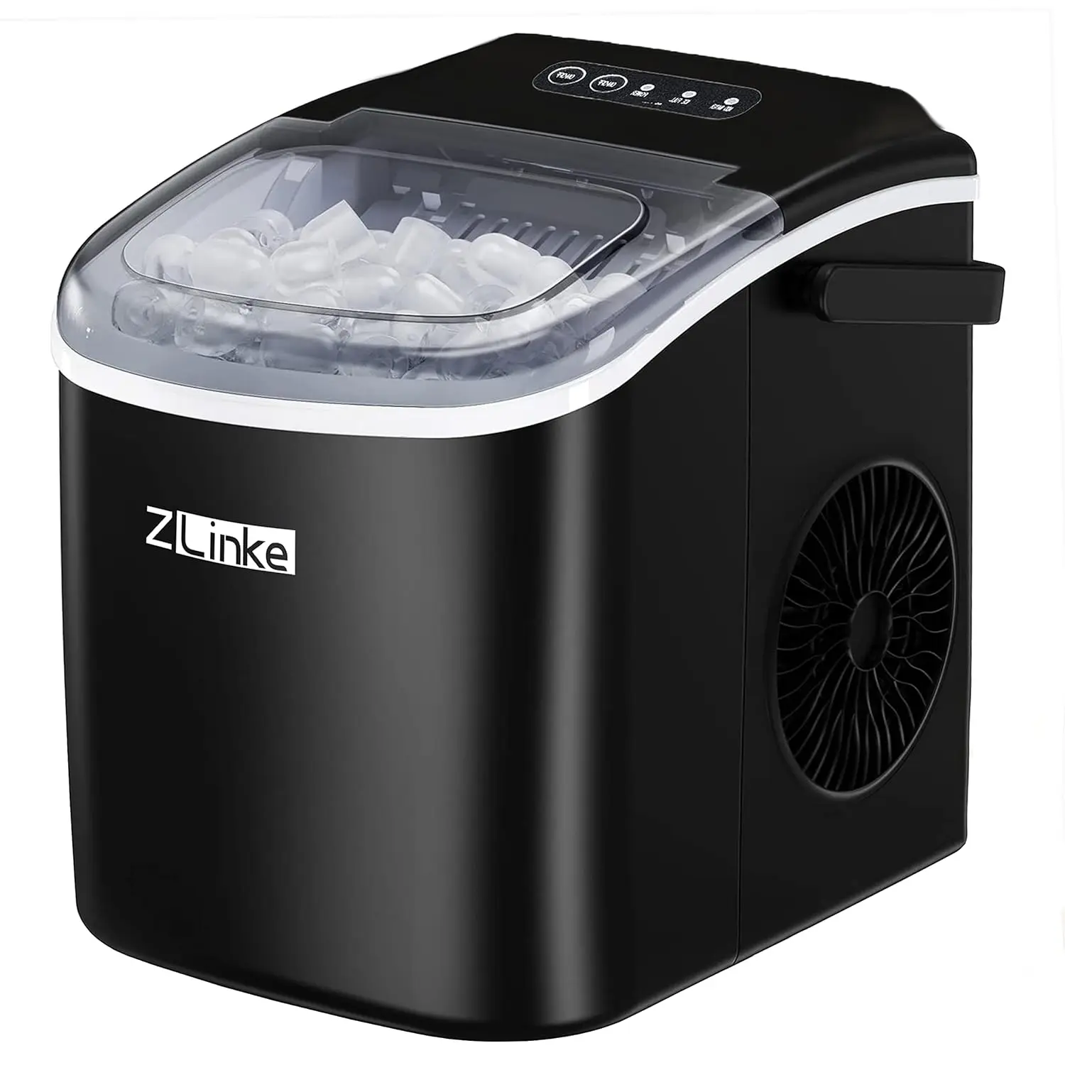 

Countertop Ice Maker, Ice Maker Machine 6 Mins 9 Ice, 26.5lbs/24Hrs, Portable Ice Maker Machine with Self-Cleaning, Ice Scoop,