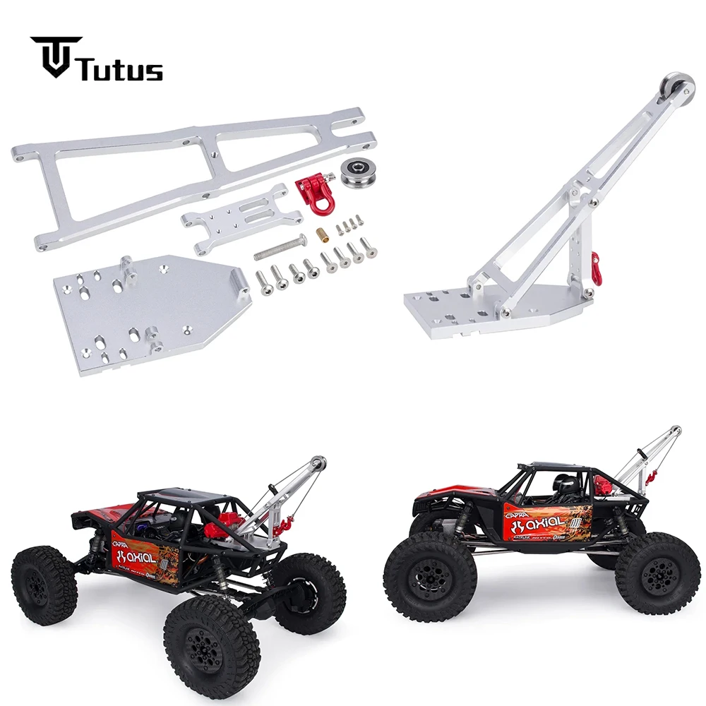 

1/10 Car Crawler Axial Capra 1.9UTB Trail Buggy Upgrade parts CNC Aluminium RC Wrecker Tow Truck Crane Arm kit Simulation