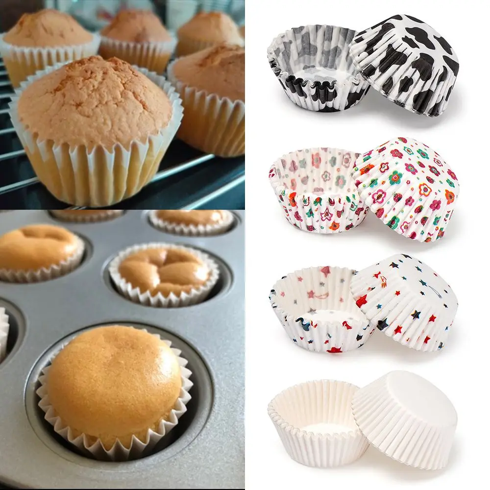 100PCS Pastry Tools Baking Mold Party Supplies Cupcake Grease-proof Animal Flower Muffin Cup Cake Paper Cups