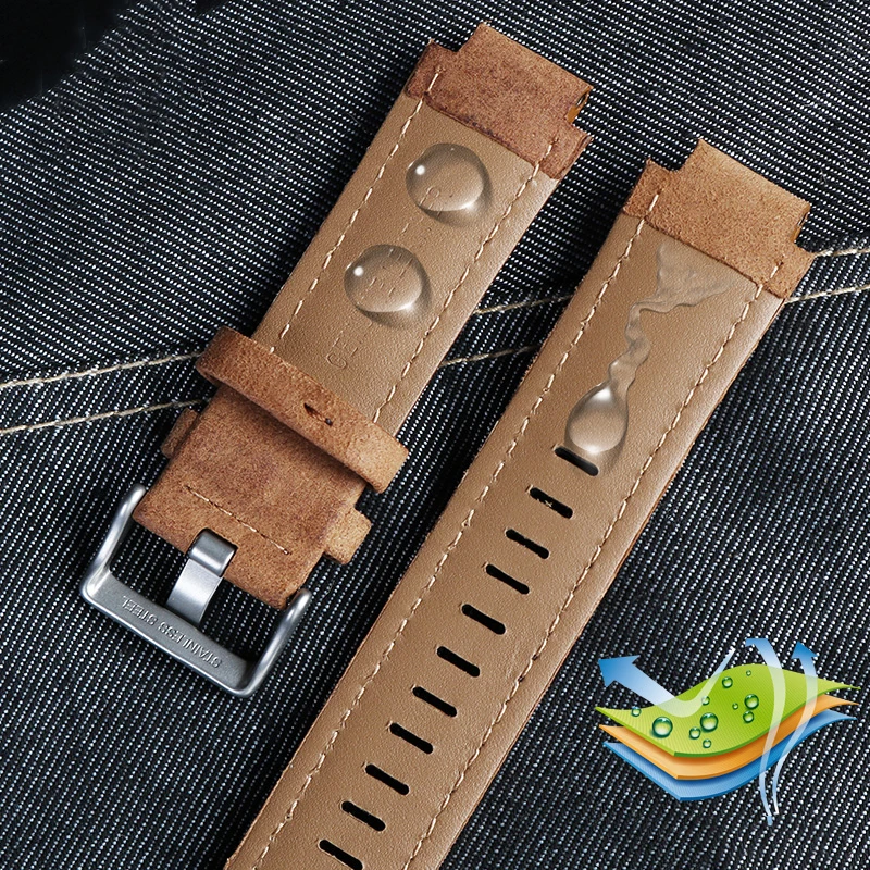 Leather watch strap For TIMEX  watch T2N721 T2N720 TW2T76300 TW2T76500 series men watchband chain accessories  24-16mm