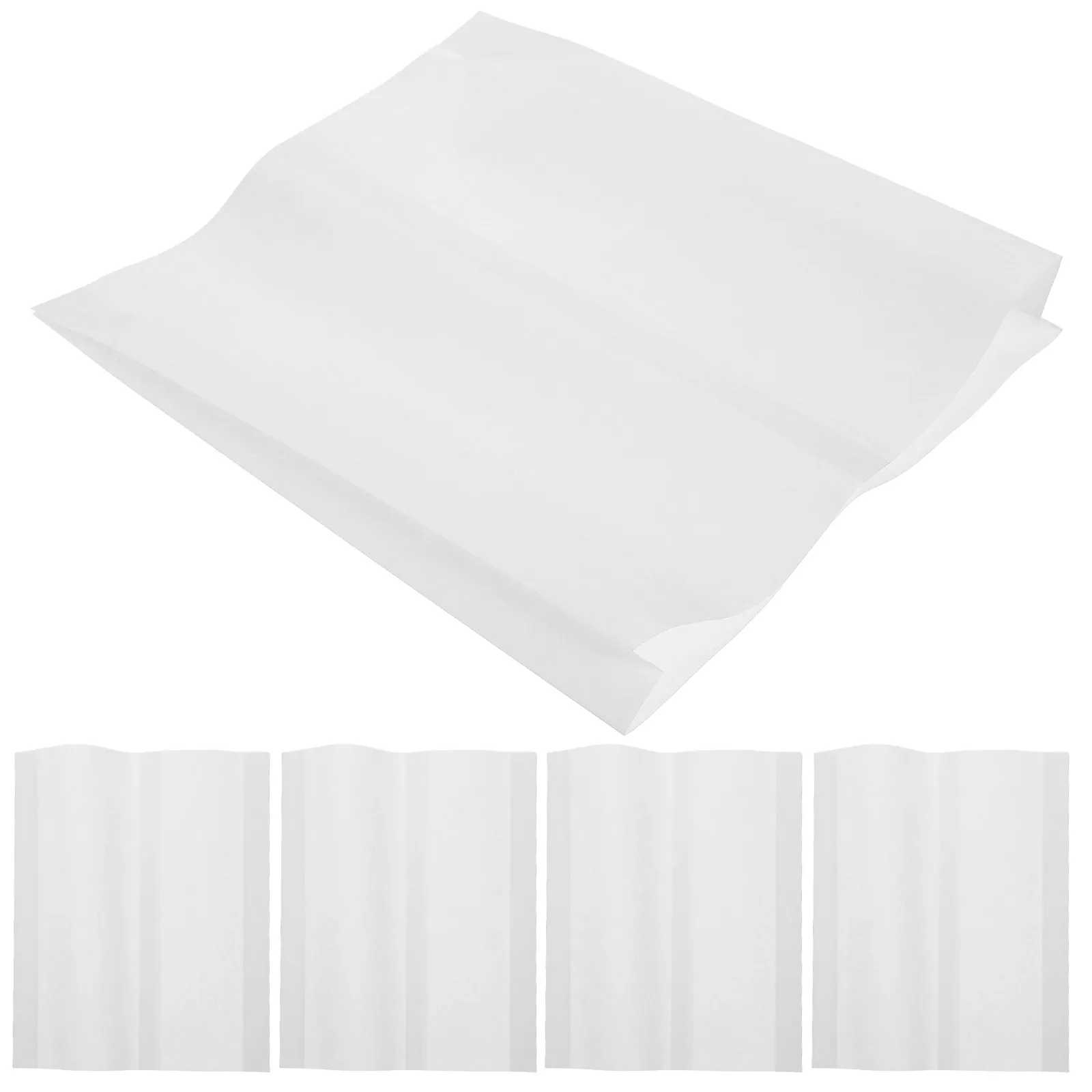100Pcs Greaseproof Paper Bags Opening Shape for French Fries Hot Dogs Snacks Baking Food Packaging Disposable Food Container