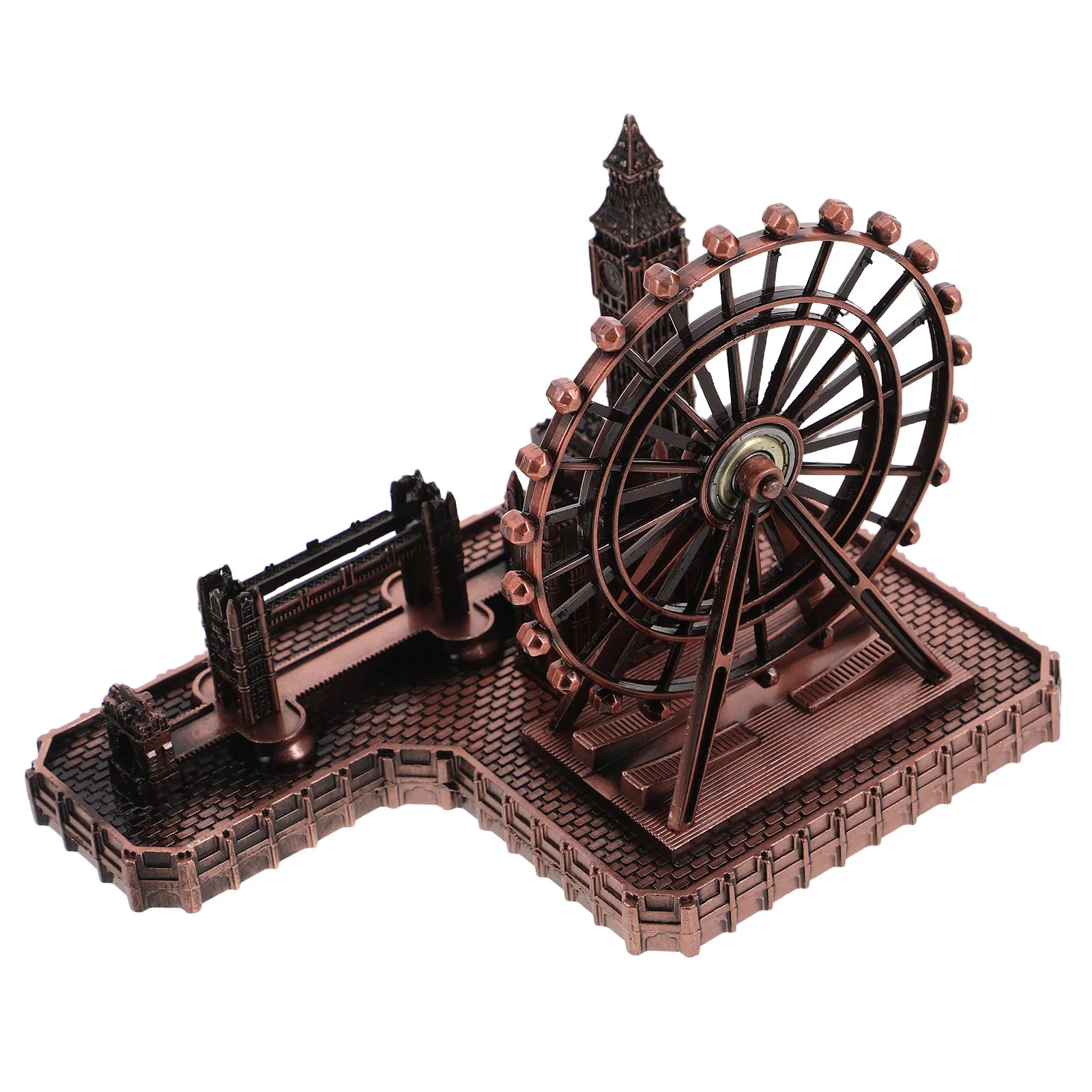 London Tower Bridge Metal Sculpture Vintage Souvenir Home Office Desk Decoration British Ornament