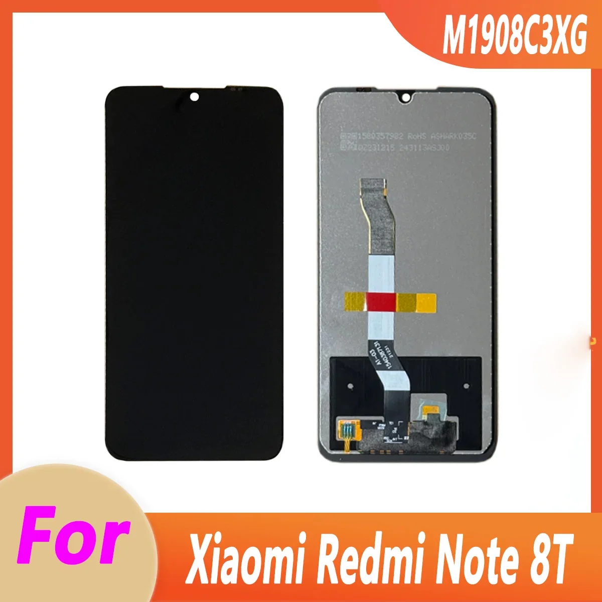 AAA Quality For Xiaomi Redmi Note 8T LCD Display Touch Screen Digitizer With Frame  M1908C3XG LCD Assembly Parts