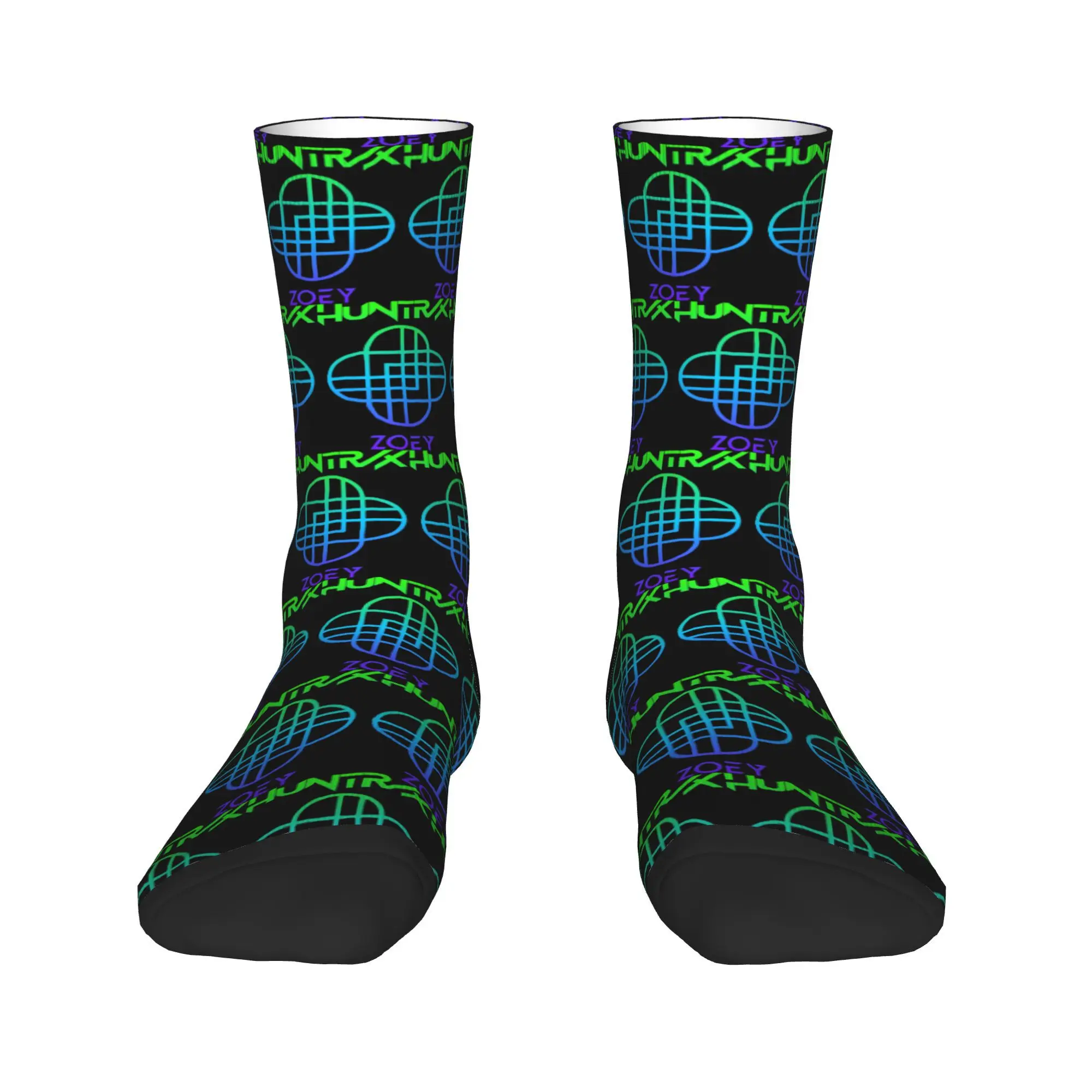 

Носки Huntrix Zoey Kpop Demon Hunters, чулки с графическим рисунком, противоскользящие носки для пар, дышащие осенние корейские спортивные носки для бега