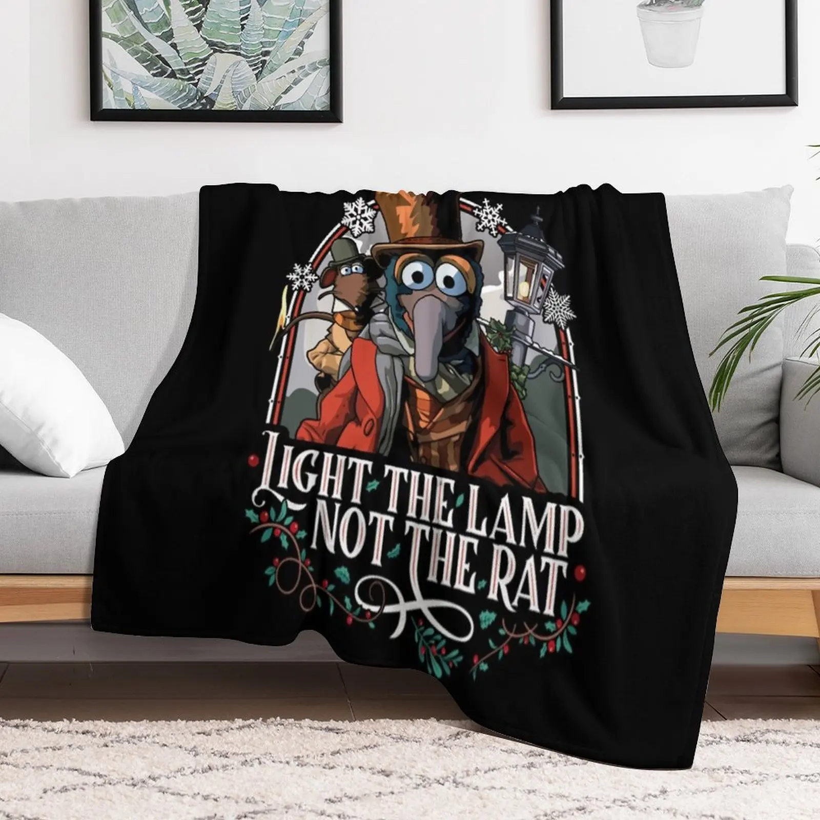 Muppet Christmas Carol - Gonzo & Rizzo Throw Blanket Luxury St Soft Plaid Blankets