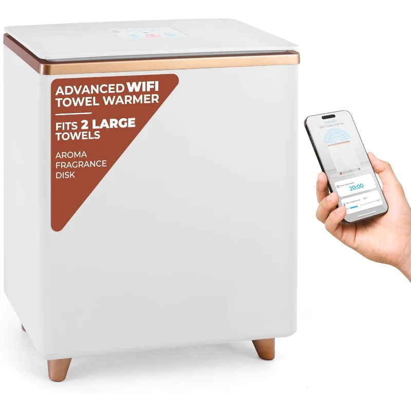 

Rectangular Bucket-Large Capacity Single Touch Towel & Blanket Warmer with Built-in WiFi Capability, Rose G