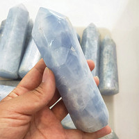 11-15cm Quartz Wand Natural celestine Crystal Tower Obelisk Point Gemstone Realistic Healing