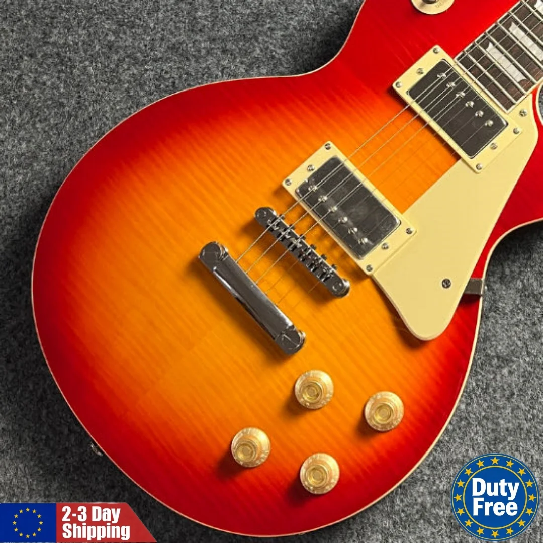 Guitare électrique rouge cerise à livraison rapide, manche en palissandre, micros HH, 22 frettes