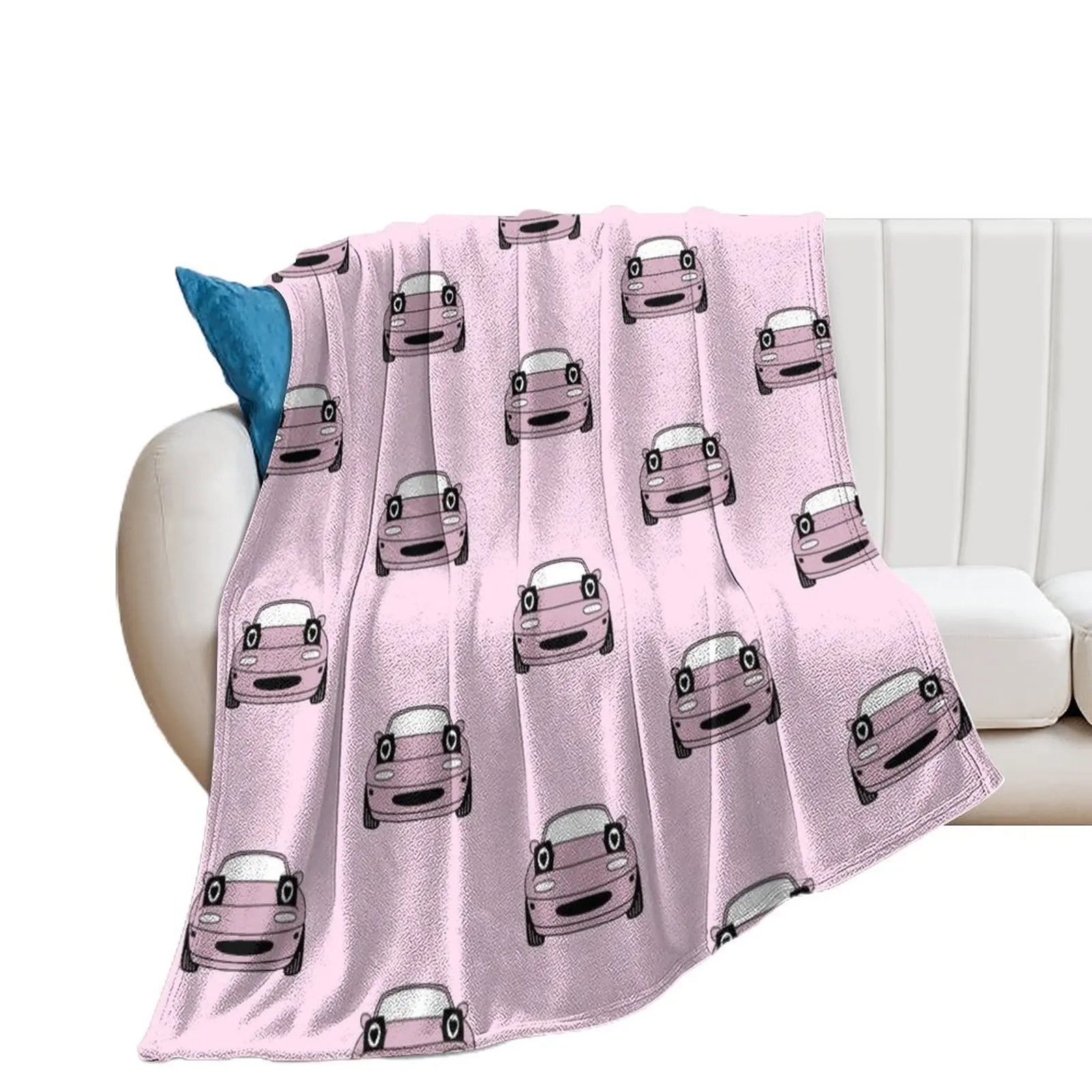 heart eyes miata pink Throw Blanket decorative For Baby blankets ands Hair Blankets