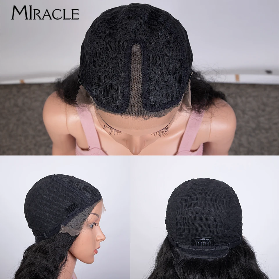 MIRACLE Synthetic  Lace Wig 40\'\' Super Long Afro Kinky Curly Wigs for Women 613 Black Brown Pink Wig Cosplay Lace Front Wig