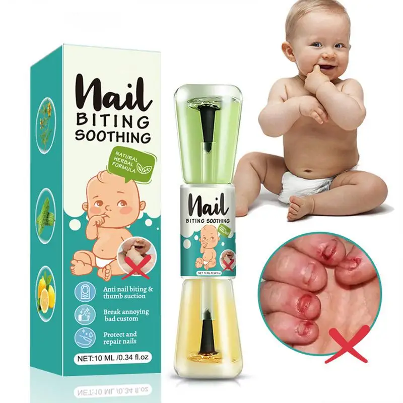 Nail Stop Mordere Liquido Design a doppia estremità Bambini Anti-morso Unghia Smettere di mangiare Mano Advisione Dito da masticare Non tossico