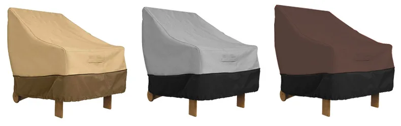 Single Player Matching Sofa Cover Outdoor Garden Courtyard Sun Protection Wind Rain Protection Furniture Dust Cover Handle