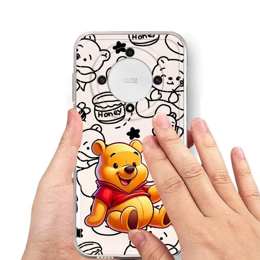 電話ケース Honor X7b 90 Lite X9a X8a X8b X8 X9b ソフトカバー ディズニー くまのプーさん