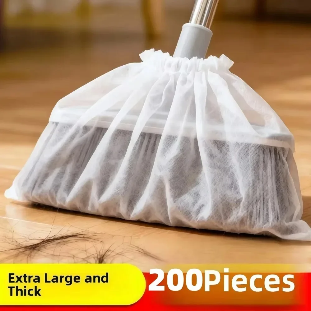 100pcs Disposable broom cover, ground hair cleaning cover, crevice dust adsorption cleaning tool