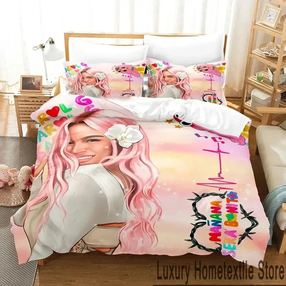 3D Print Karol G Manana Sera Bonito Bichota Bedding Set Boys Girls Twin Queen King Size Duvet Cover Pillowcase Bed boys Adult