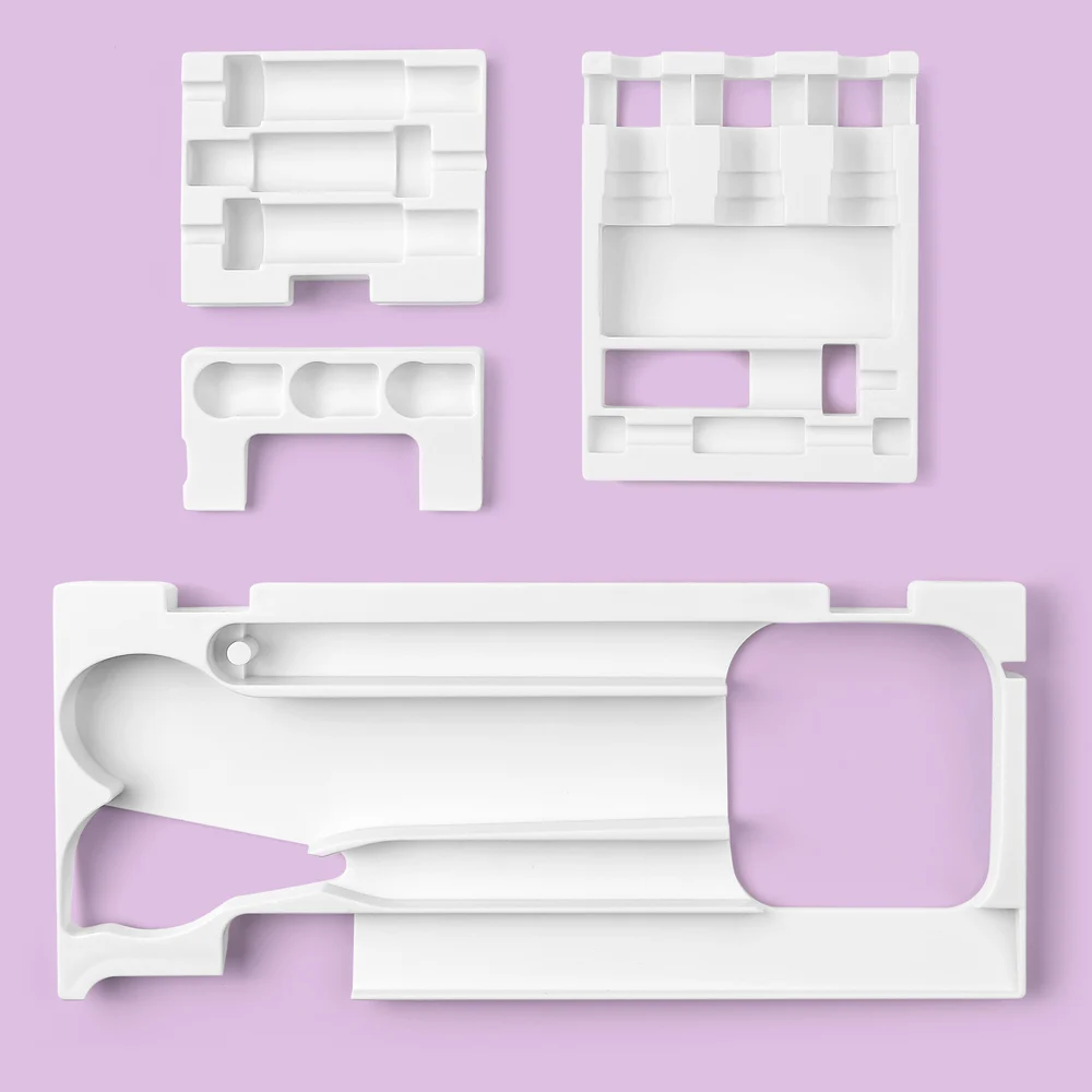 Lot de 4 inserts de rangement pour outils Cricut Maker 3 et Maker, kit d'outils de désherbage, plateau, support de lames, organisateur d'accessoires de pointe Lot de 4 inserts de rangement pour outils Cricut Maker 3 et Maker, kit d'outils de désherbage, plateau, support de lames, organisateur d'accessoires de pointe