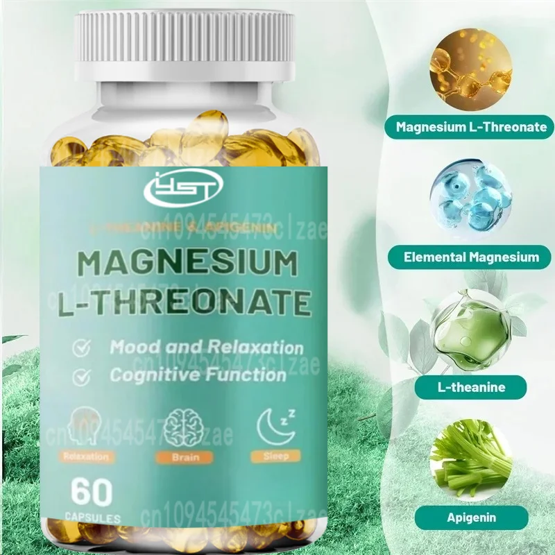 Magnesium L-threonate Complex - High Absorption Rate, Support Brain Memory and Cognitive Supplement, Relieve Stress