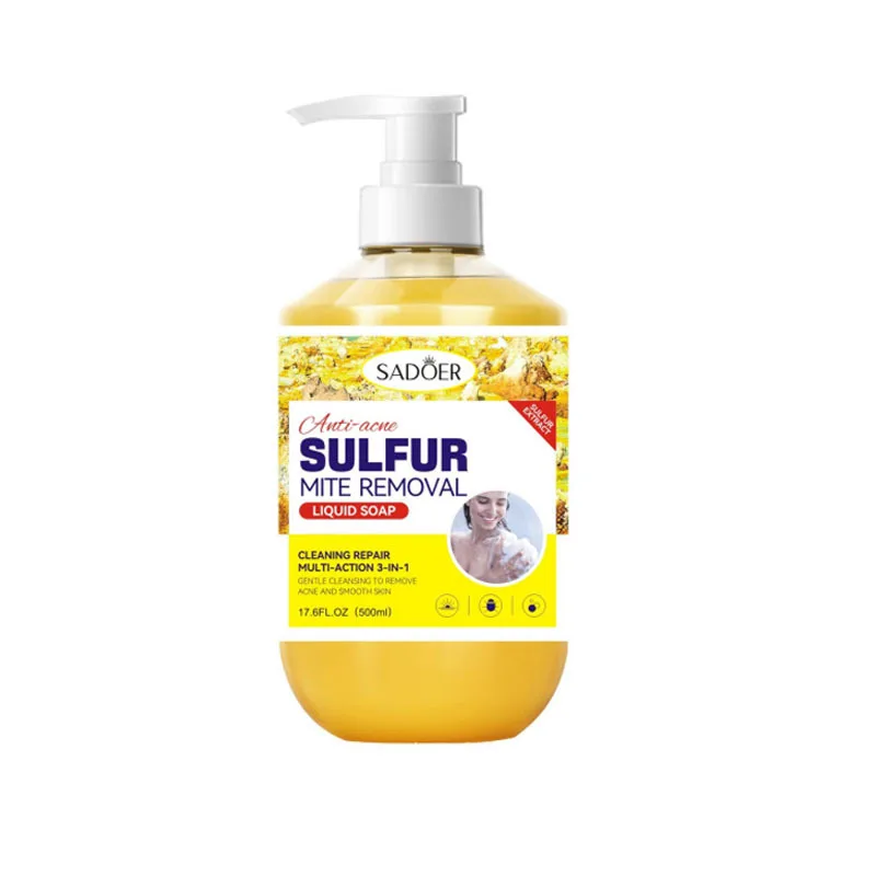 500ml Deep Cleansing Sulfur Mite Removal Body Wash Oil Control Shower Gel Bath and Body Works Body Cleansers