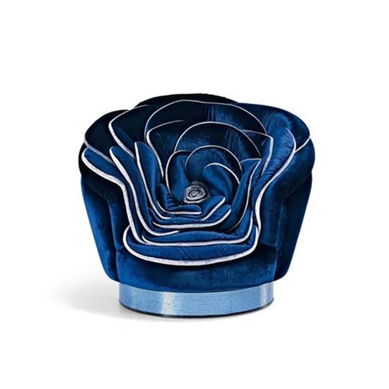 

Rose Petal Lounge Chair Italian Sofa Designer Villa Mansion Hotel Creative High Art Lazy Chair