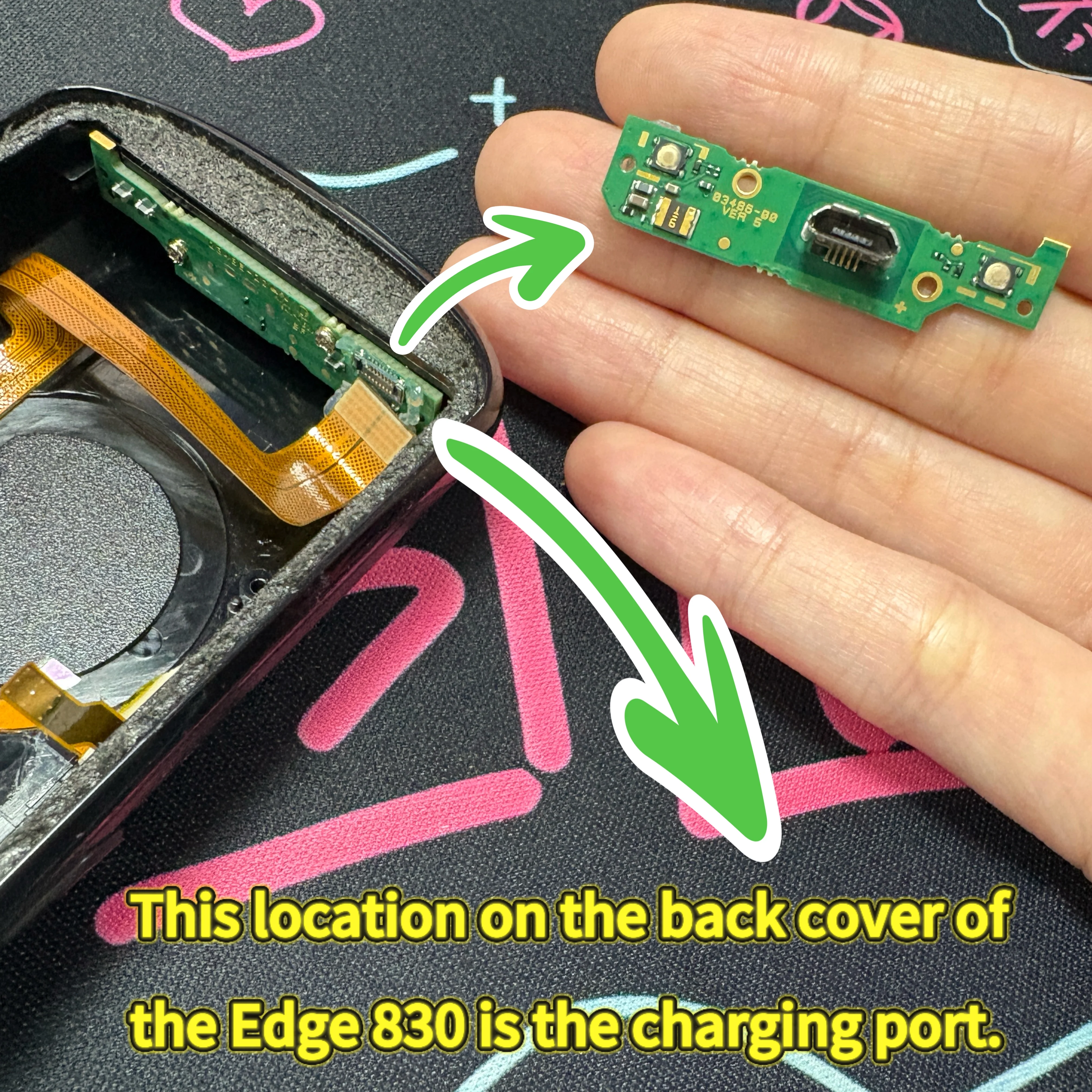 

For Garmin Edge 830 Compatible Edge 530 Micro SD Charging Port Micro USB Connector Part （1PCS）