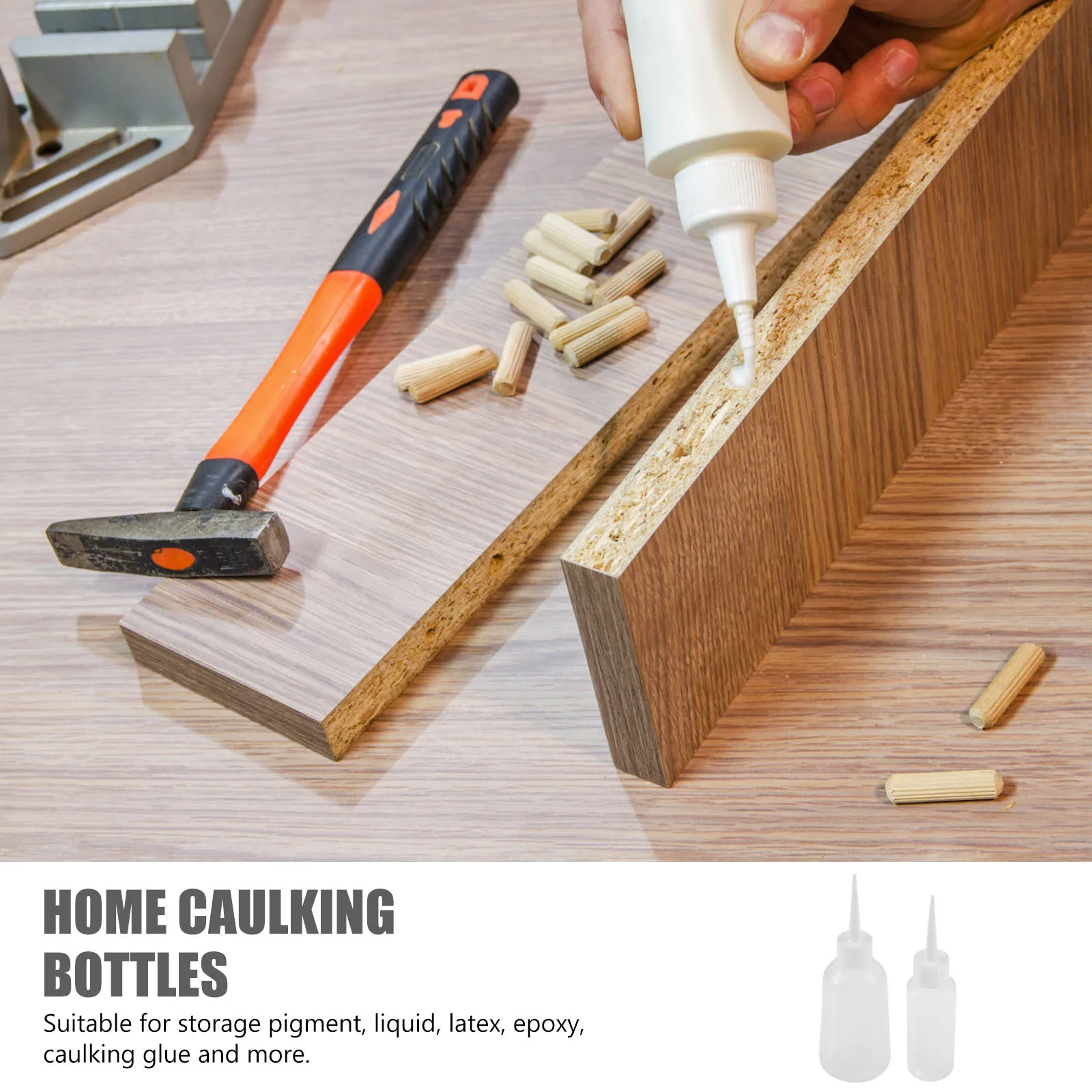 

20pcs Glue Bottle Plastic Squeeze Clear Small Tip-Head Dispenser For Caulking Repair Pigment Latex Epoxy Reusable Container