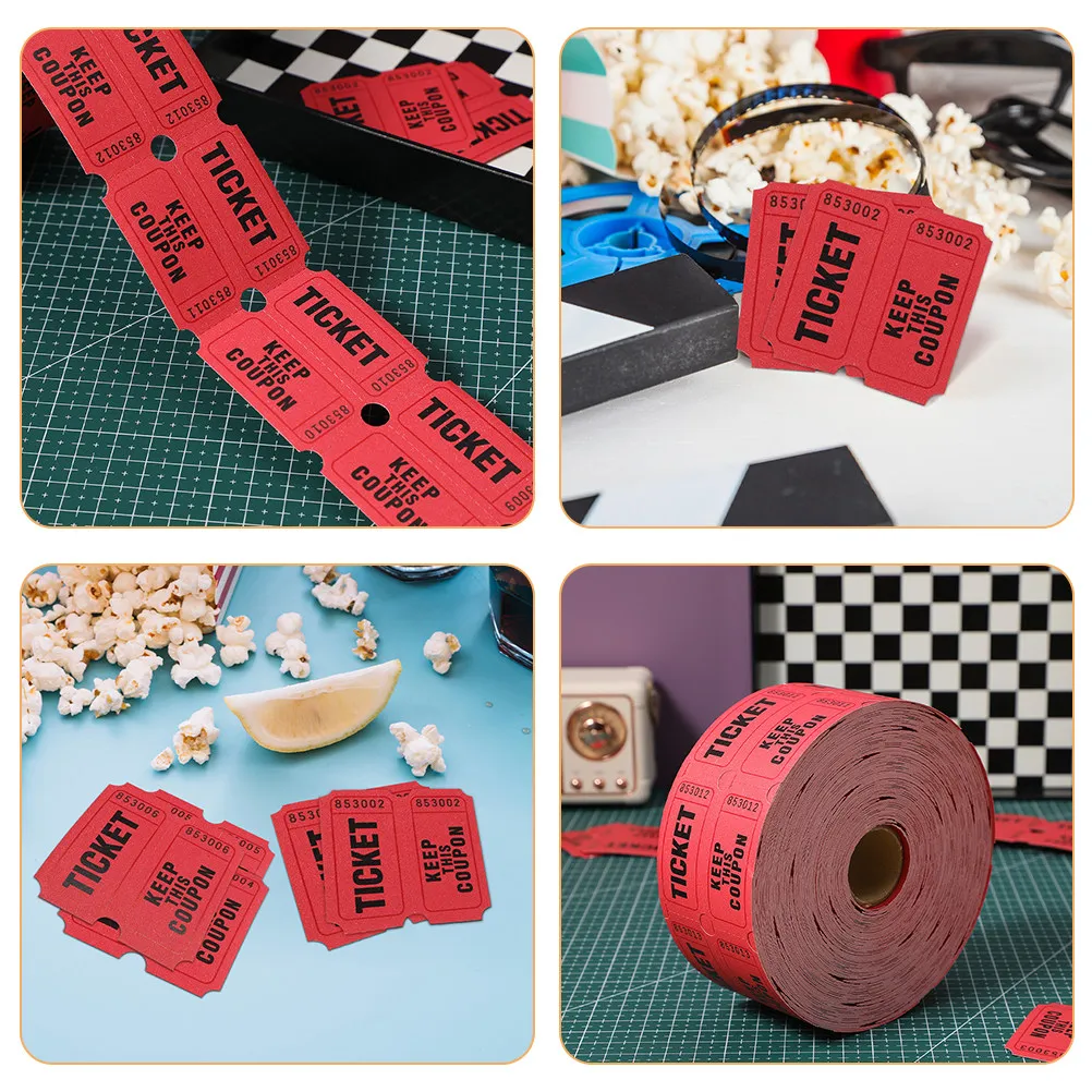 1 Roll Raffle Tickets Paper Universal Ticket Labels Event Ticket Rolls for Carnivals Parties Schools Raffle Tickets Roll view 5