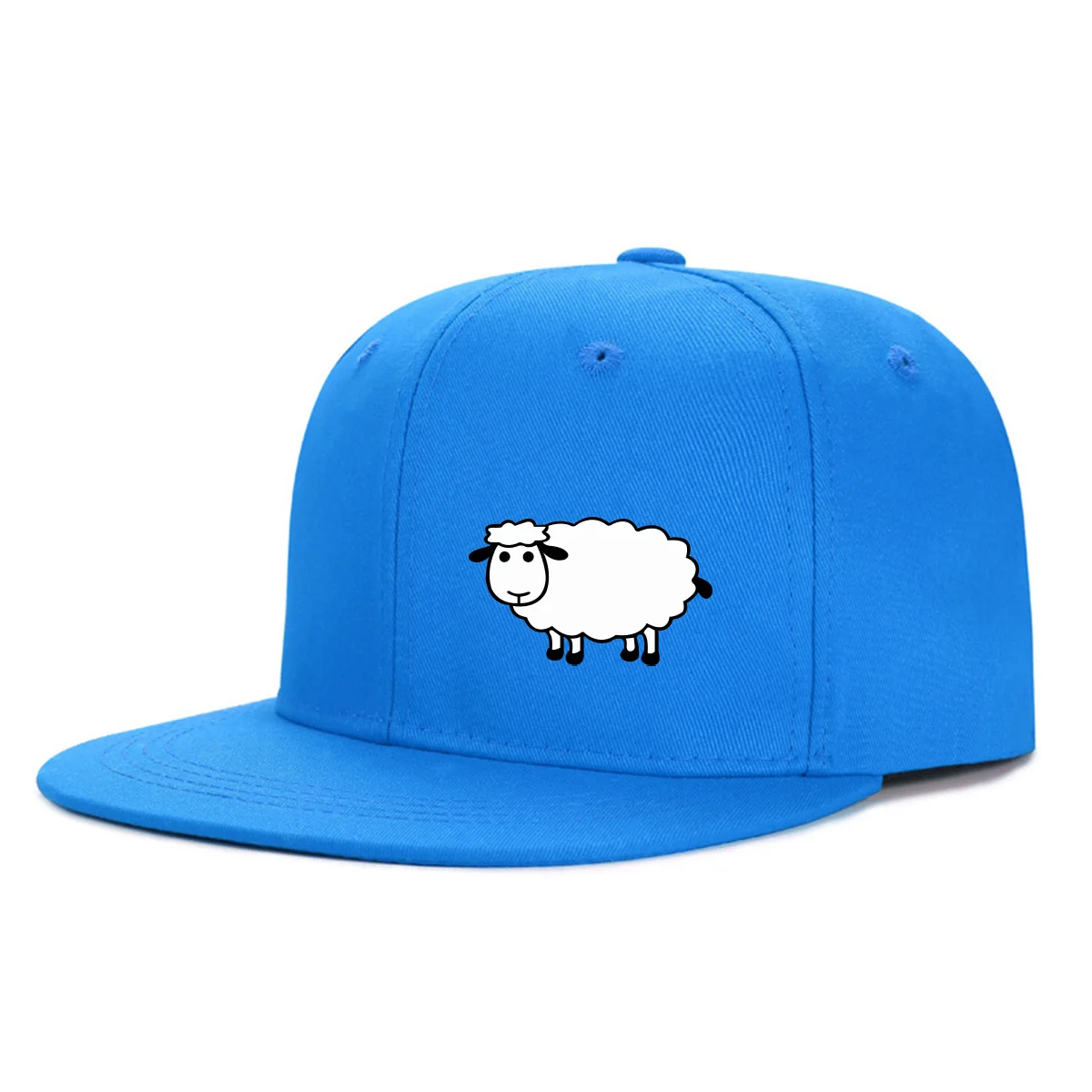 Verstellbare Unisex-Baseballkappe – Streetstyle-Mütze mit flacher Krempe und Schafmuster, lässige, vielseitige und personalisierte Mütze – Detail 3