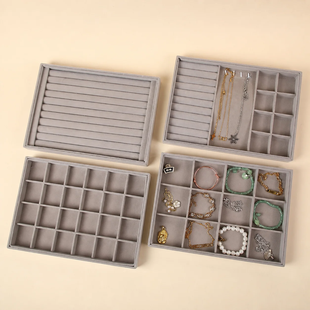Bracelet Display Tray Soft Ring Display Tray Necklace Display Tray Dustproof For Dresser Personal Use