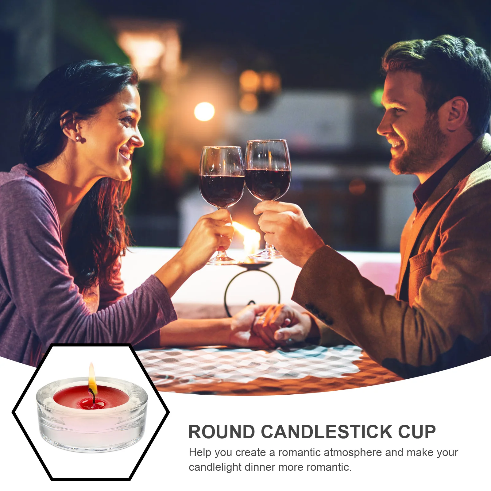 

4 Pcs Candlestick Holders Bulk Dining Room Table Decor Glass Votive Transparent