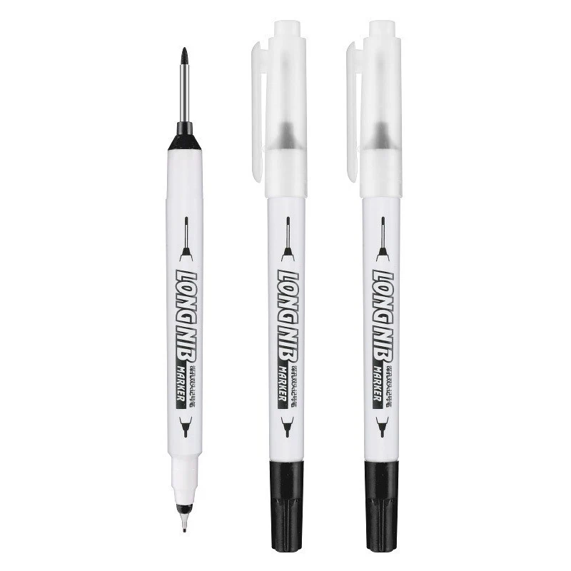 1/3Pcs Doppel Spitze 20mm Tiefe Loch Lange Nib Kopf Marker für Metall Perforieren Stift Bad Holzbearbeitung dekoration Multi-Zweck
