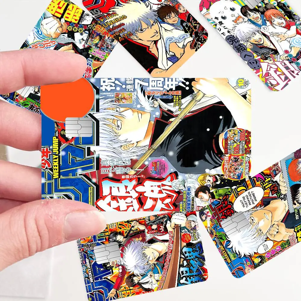 جينتاما أنيمي أنماط مختلفة بوكر ملصق فيلم الشريط الجلد لبطاقة الائتمان بطاقة الخصم رقاقة كبيرة #1