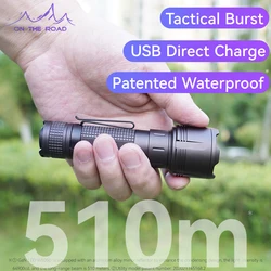 ON THE ROAD M9-PRO Gen2 Type-C USB Rechargeable StrongLight Flashlight mini electric torch waterproof super bright long-range