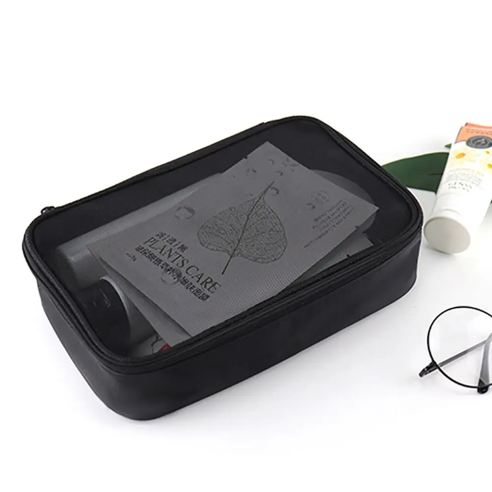 

Fashion Simple Makeup Organizer Nylon Toiletry Bag Female Wash Pouch Storage Bag Makeup Case Bath Storage Mesh Cosmetic Bag