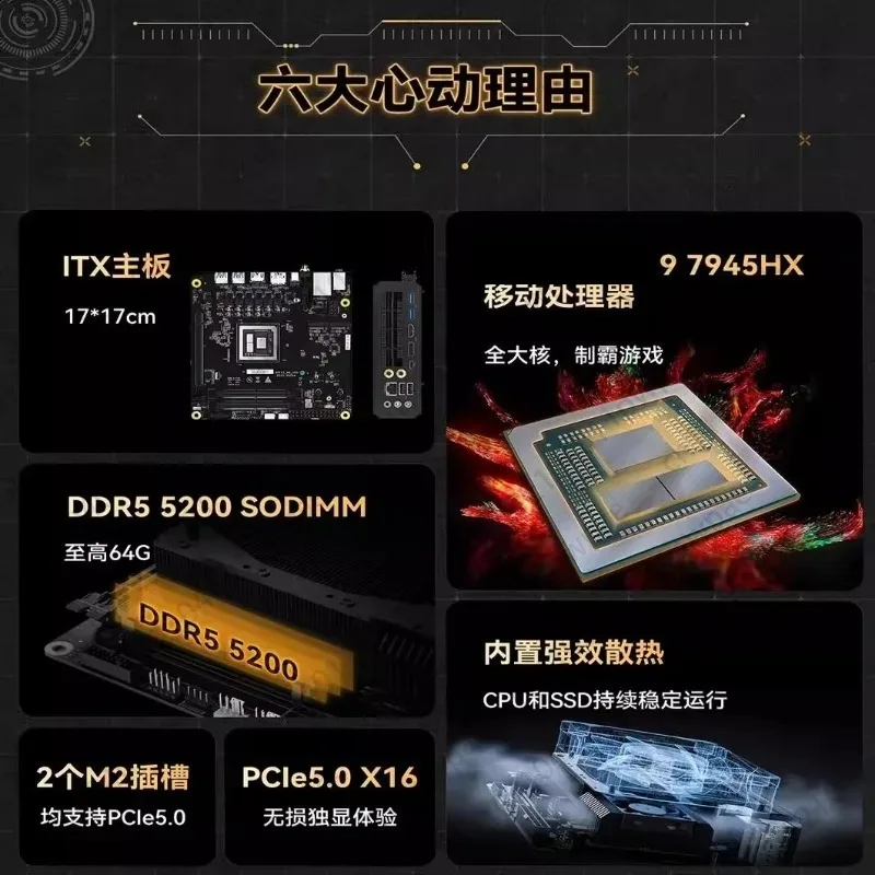 BD795M BD795i SE Onboard R9-7945HX ITX Computer Moederbord Kantoor Gaming