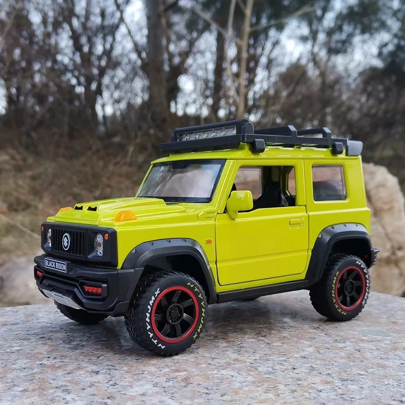 1:18 SUZUKI Jimny Alloy Car Model Diecasts Metal Toy Off-Road Vehicles Car Model High Simulation Sound and Light Childrens Gift