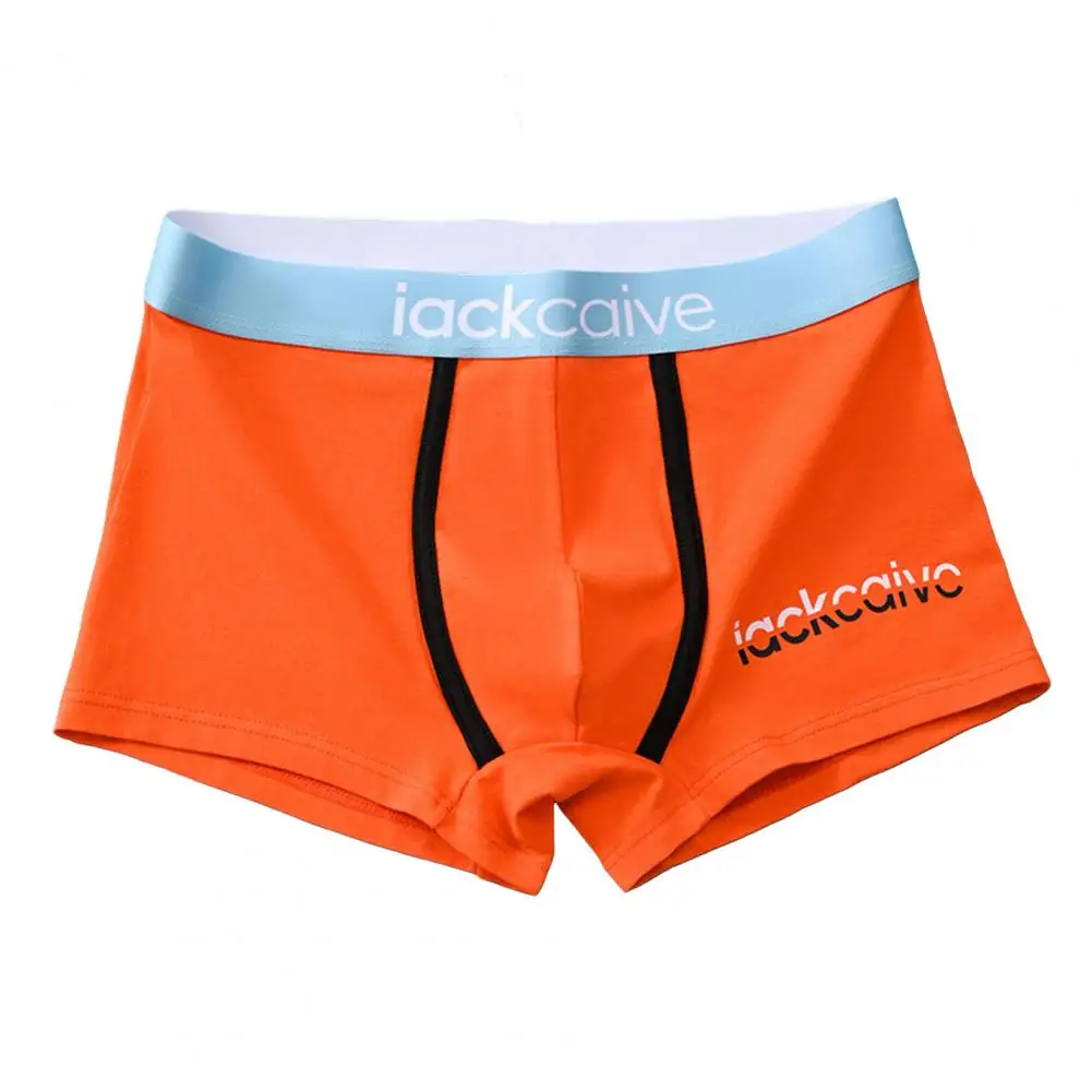 กางเกงบ็อกเซอร์สำหรับผู้ชายกางเกงบ็อกเซอร์แบบมีความชื้นมีสายคาดเอวกว้างถึงกลางสีปะต่อพิมพ์ลายตัวอักษรกางเกงกีฬา