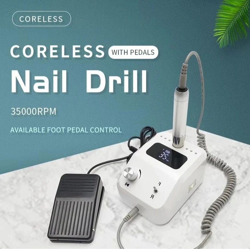 

Nail Polishing Manicure Pedicure Tool Professional Nail Drill Machine Rechargeable Cordless Desktop Nail Drill Machine