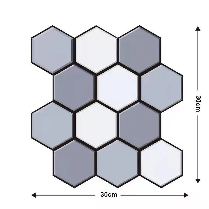 Self Adhesive Tile Wall Sticker Home Decor 3D PVC Sticker Covers For Kitchen Cupboard Bathroom Wallpaper Waterproof Wallpaper