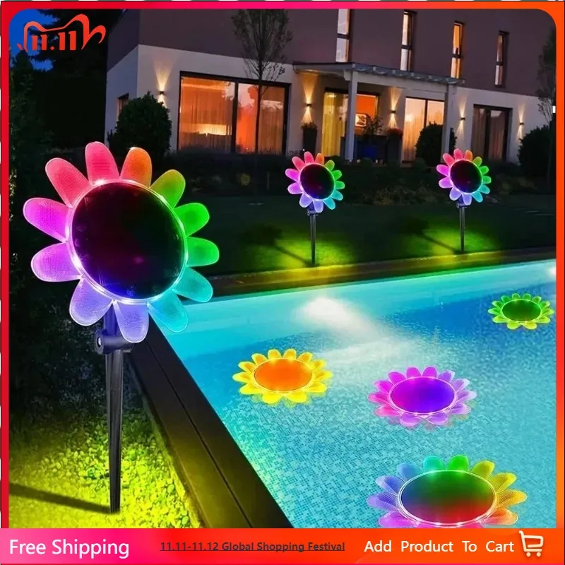 

Солнечная лампа для бассейна, светодиодная плавающая полоса для воды, таймер изменения цвета, водонепроницаемый водный плавающий бассейн для пруда, фонтан с горячими источниками