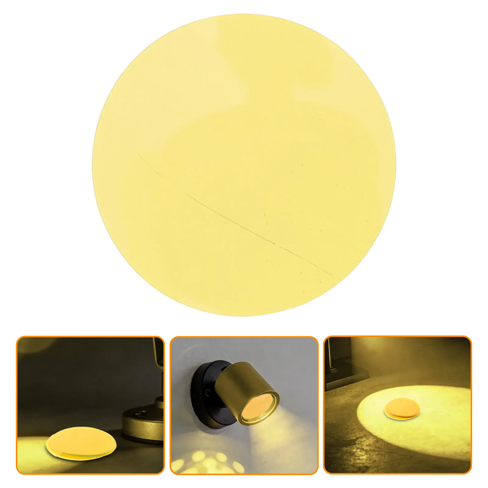 

50Pcs Warm Light Circle Stickers Transparent Lighting Gels for LED Lamps Mood Lighting Color Correction Filters Photography