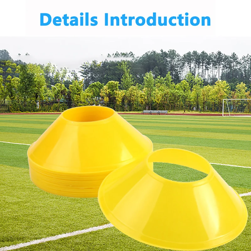 Lot de 10 cônes de football pour l'entraînement des enfants, cônes professionnels pour l'agilité, exercices d'évitement d'obstacles, accessoires d'entraînement sportif