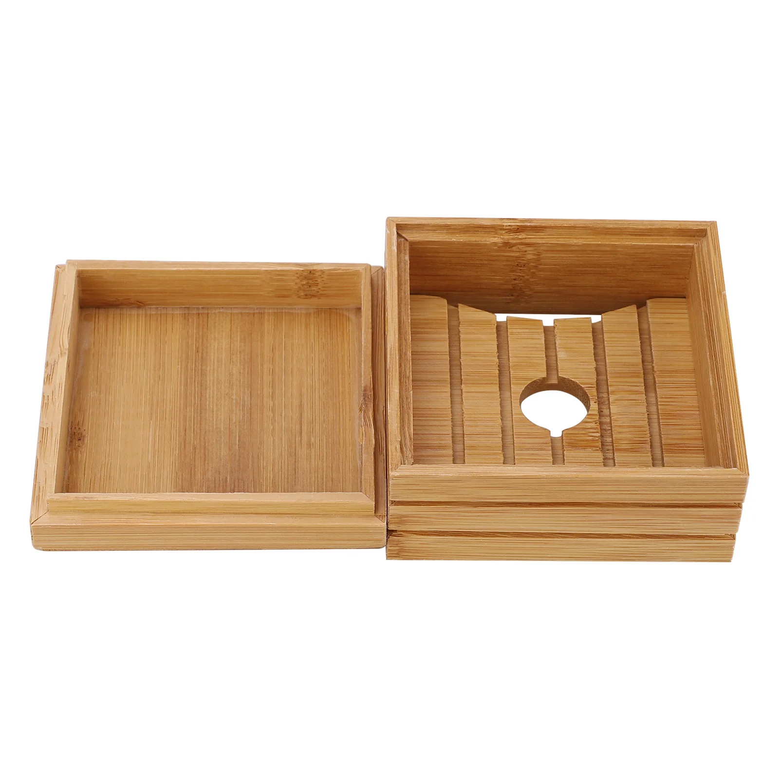 1PC Soap Dish Box Soap Case Holder Eco-Friendly Bamboo Wooden Soap Dish Container Soap Storage Box Bathroom Accessories N27