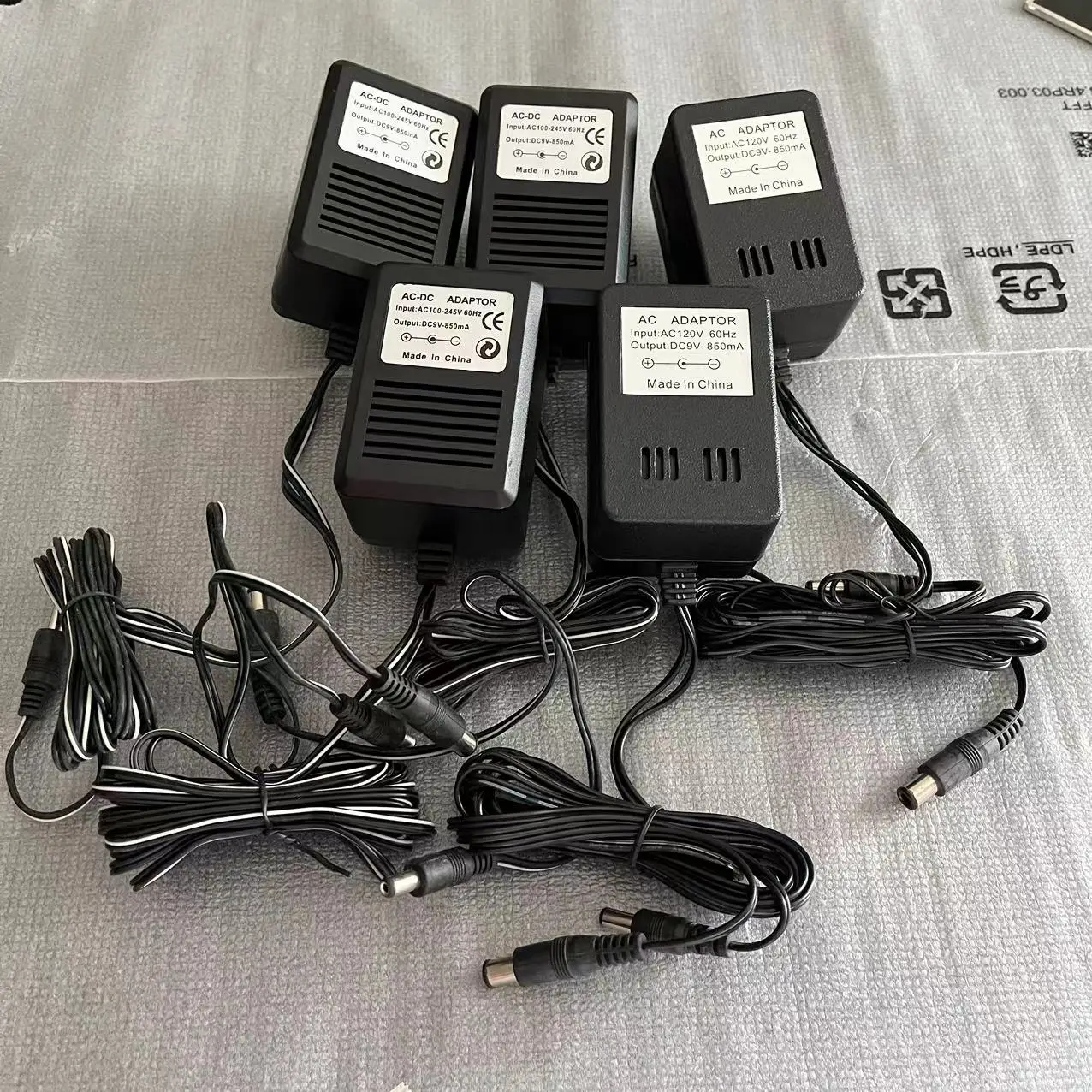 5 PCS US Plug 3 in 1 AC Power Supply Adapter Cable For NES Super Nintend SNES Sega Genesis 100-245V