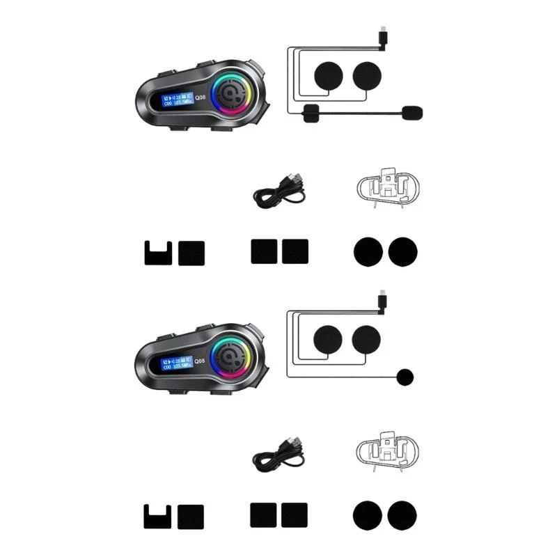 

96GB For Riders Motorbike Helmet Headphone Wireless Waterproof Handfree Call Earphone