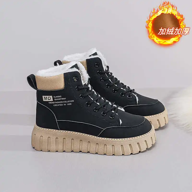 Thick Bottom Hi Top Special Shoes Ankle Boots Women Women's Tennis Boot Sneakers Sport Bity Krasovka Trend Imported