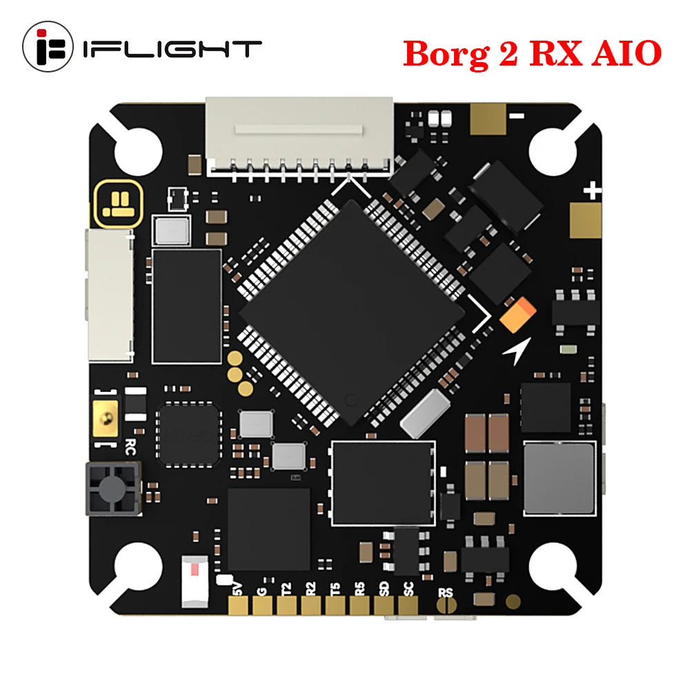

IFlight Borg 2 RX AIO ICM42688, Barometer, OSD, 16MB Blackbox, With BL32 (32bit ESC) 2-4S Lipo for RC FPV Drone