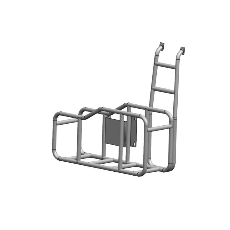 Acessórios offroad guarda de pneu sobressalente tubo guarnição rack com escada traseira para suzuki jimny jb74 jb64 2019 + protetor de portão traseiro
