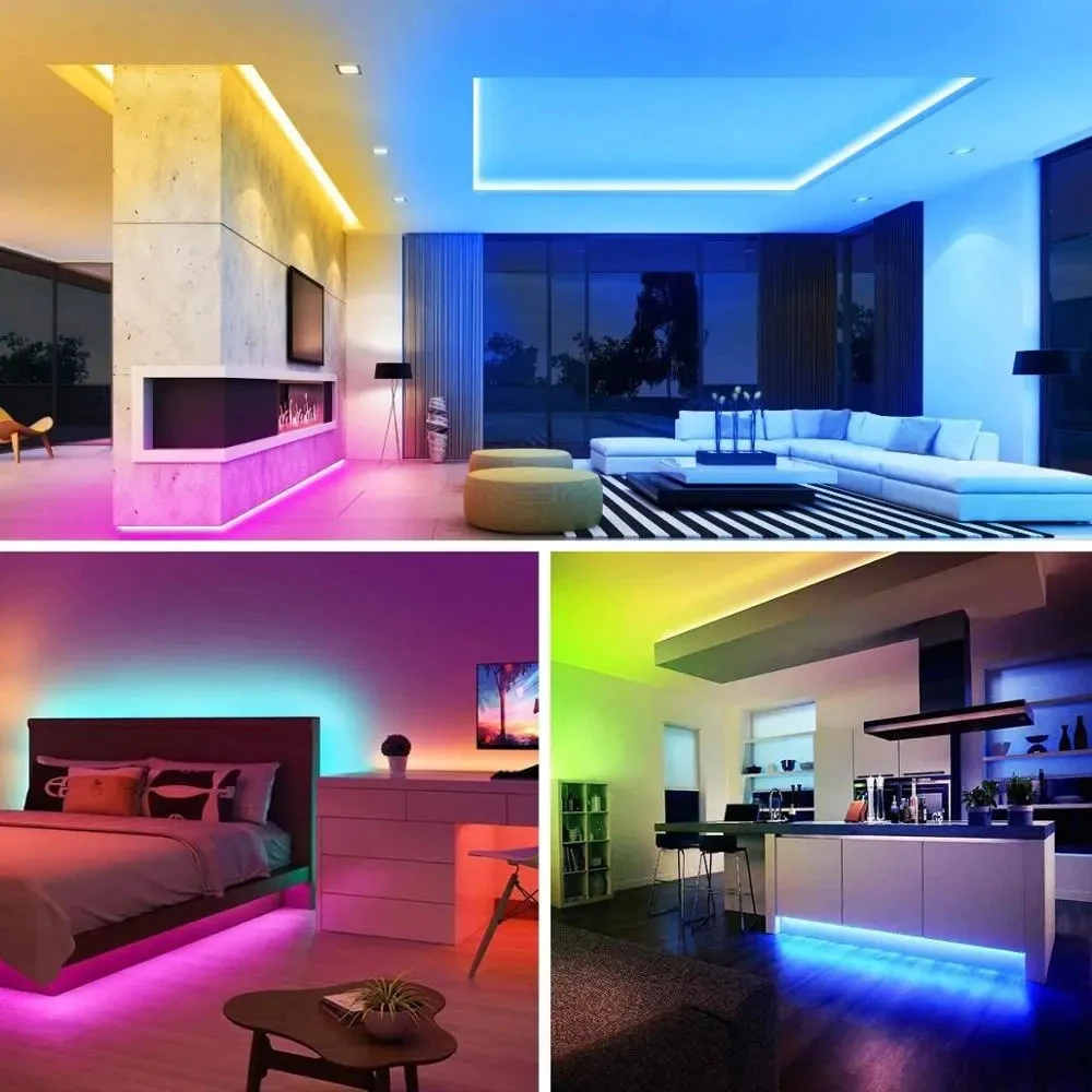 Tuya Zigbee RGBCCT COB LED Light Strip Kit 24V RGBCCT Led Light Strip WiFi Dimmable Tape Led High Density Colorful Light Strip