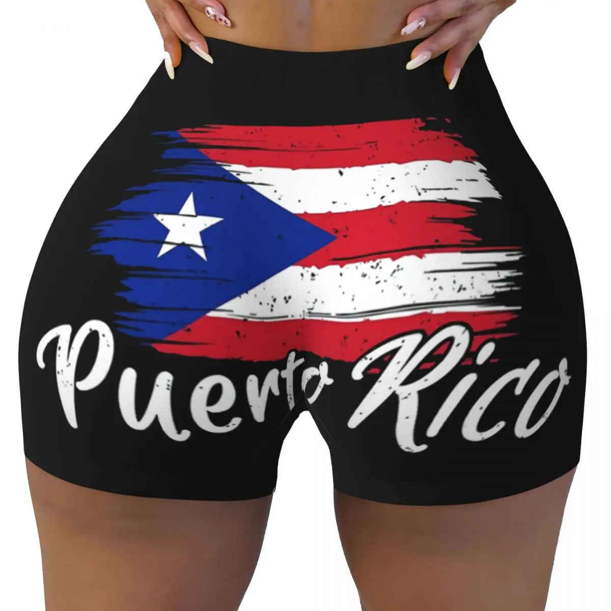 Women Yoga Shorts Puerto Rico Flag Workout Shorts Fitness quick-dry Ladies Yoga Gym Running Short Pants Sportswear